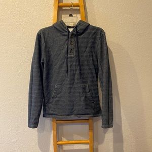 Blue herringbone hoodie
